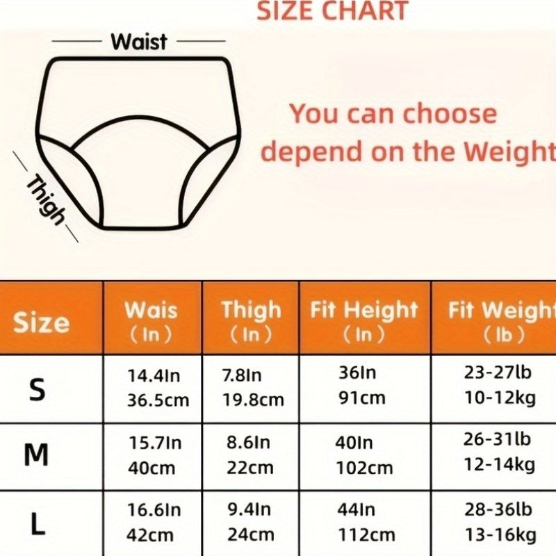 Pink Knitted Fabric Washable Diaper Pants for Youngsters - Waterproof Four-Layer Gauze Learning Pants