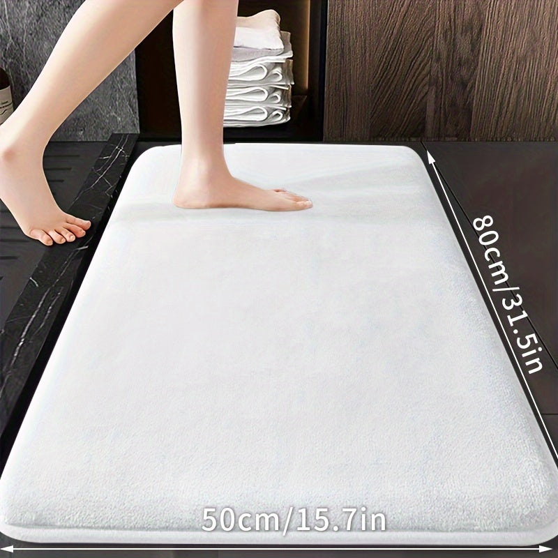 Thick and Plush 25D Sponge Bath Mat - Non-Slip, Highly Absorbent, Ideal for Shower, Kitchen, Laundry Room & Bedroom Décor