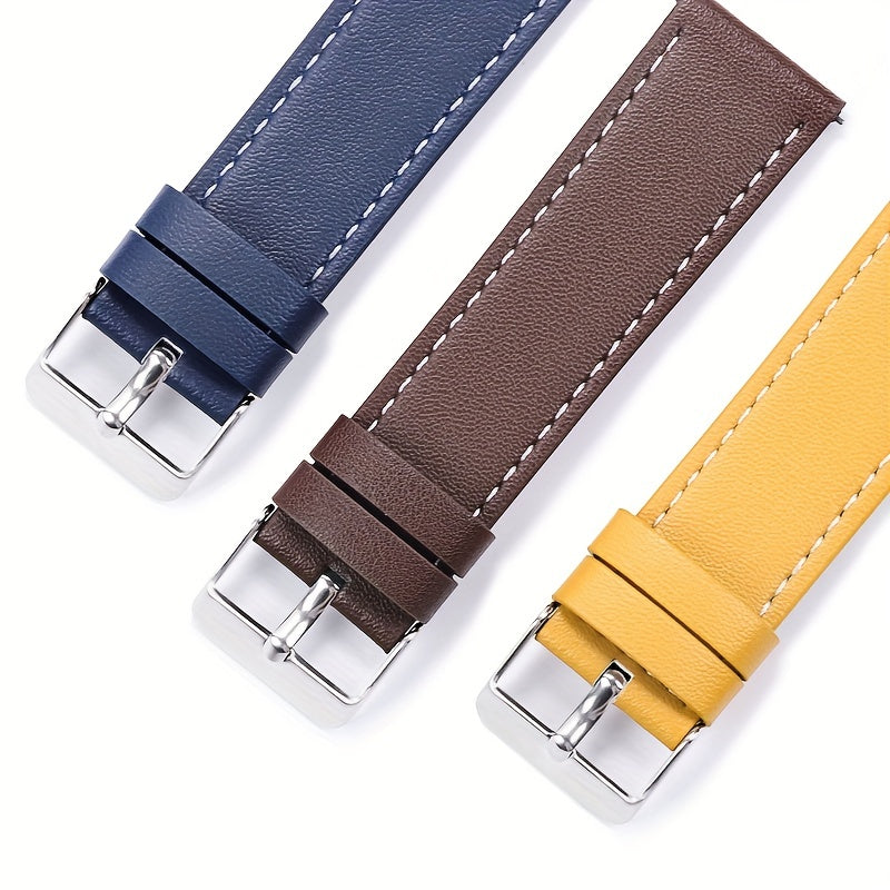 Get a stylish 1pc 22mm/20mm strap for your Samsung Galaxy Watch 6 Classic or Galaxy Watch 5/4/3. This PU leather band also fits Huawei watches and features a quick-release design. The perfect gift choice for any watch enthusiast.