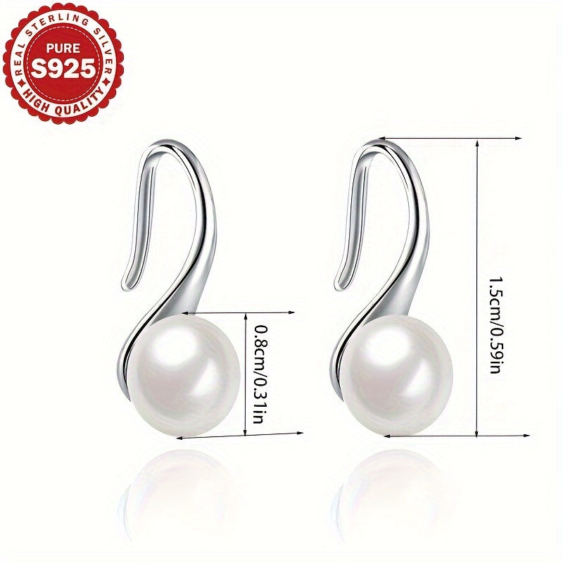 Jewelry featuring 925 Sterling Silver and Natural Freshwater Pearls in Hypoallergenic Ear Hooks