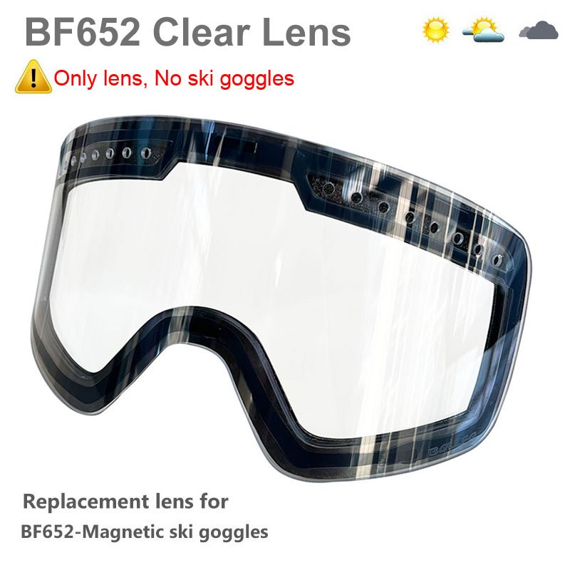 BOLLFO Anti-Fog Ski Goggles for Adults with Magnetic Double Layer Lens, Durable Frame, and Multiple Color Options.