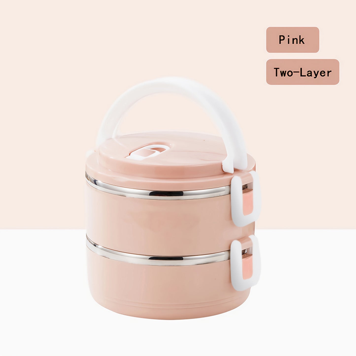 This lunch box is made of waterproof stainless steel and comes in two, three, or four tiers. Its three-tier design increases practicality and makes it easy to carry, while also providing insulation. It is designed to be both waterproof and leakproof.