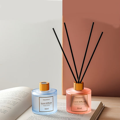 50ml flameless reed diffuser made from natural plant extracts, with a long-lasting mild fragrance, suitable for various environments.