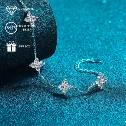 This stunning S925 Sterling Silver Moissanite Hexagonal Star Bracelet is the ideal gift for Mother's Day, Valentine's Day, any travel adventure, vacation, birthday celebration, or family gathering.