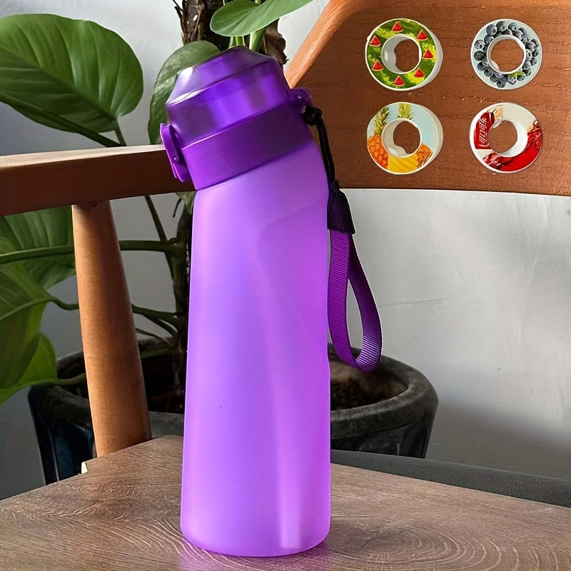 Leak-proof 750ml fruit flavor water bottle with straw for outdoor activities, BPA-free and portable.