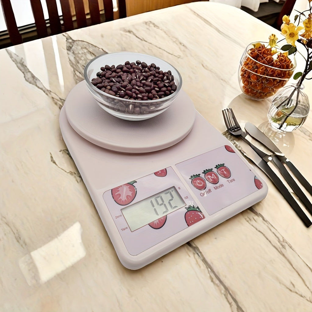 This digital kitchen scale is highly versatile, with a weight capacity accurate up to 9.98KG. Ideal for baking and cooking, it features an LCD display and comes included with AAA batteries.