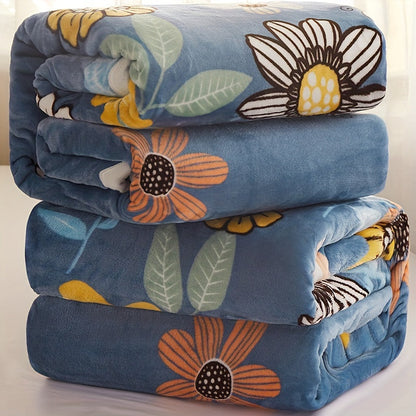 The Flower Print Flannel Blanket is the perfect addition to your home decor. This soft and warm throw blanket is ideal for snuggling up on the couch, sofa, or bed. It is also great for taking with you on camping trips or travels. This multi-purpose