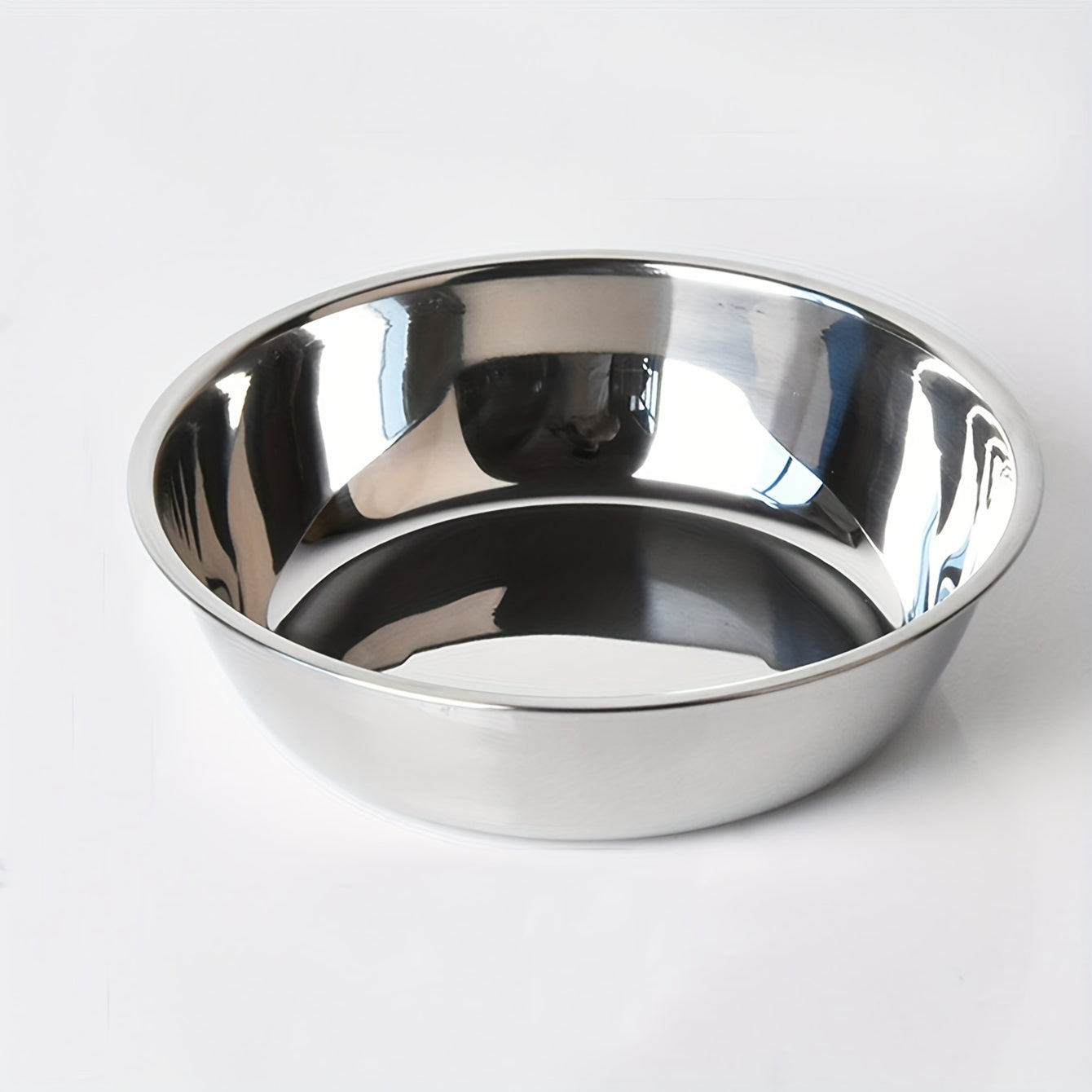 1 piece Stainless Steel Round Slanted Bowl for Pets