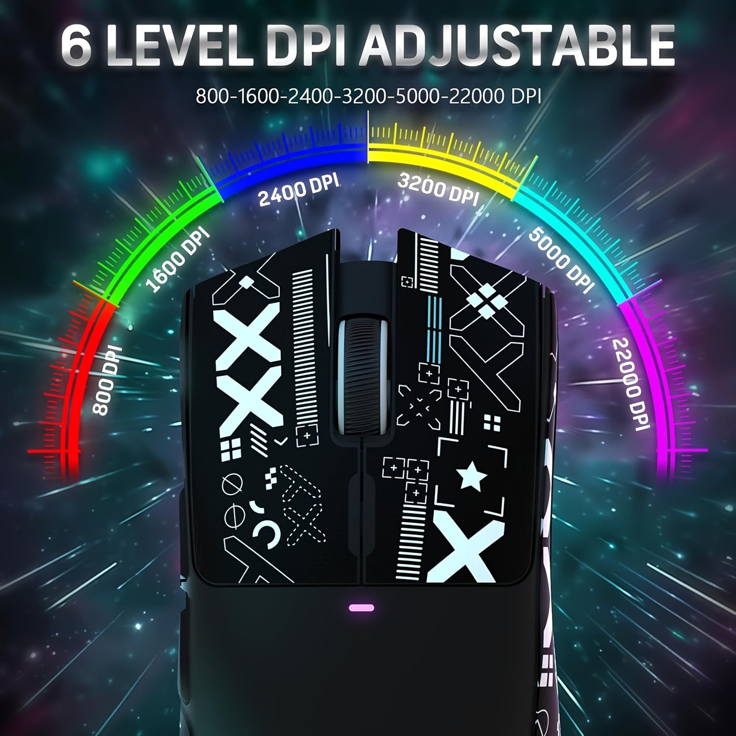 Attack Shark X11 is a lightweight wireless gaming mouse with RGB charging base, Tri-mode 2.4G/USB-C wired/BT, 22K DPI, PAW3311 Optical Sensor, HUYU Switch, 5 programmable buttons. Suitable