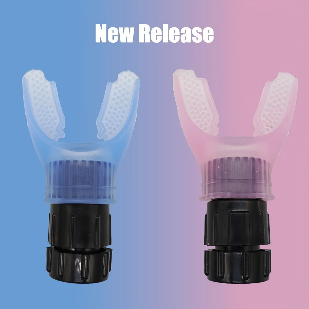 Adjustable resistance breathing trainer for improved lung capacity and fitness.