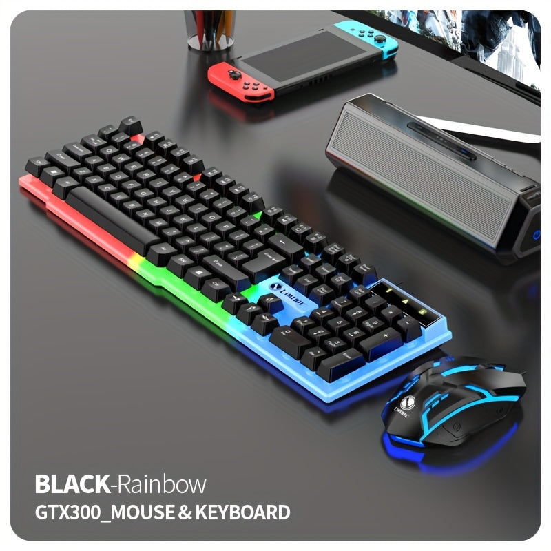 LED Luminous Gaming Keyboard & Mouse Set with 104 Keys