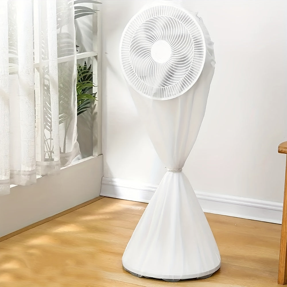 Protect your children with the Youngsters Safety Fan Cover - Prevent Pinching and Dust Build-Up, Suitable for Desktop and Wall Fans, Adds a Stylish Touch to Your Space, Made of Durable Polyester Mesh in White - Perfect for Both Home and Business Settings.