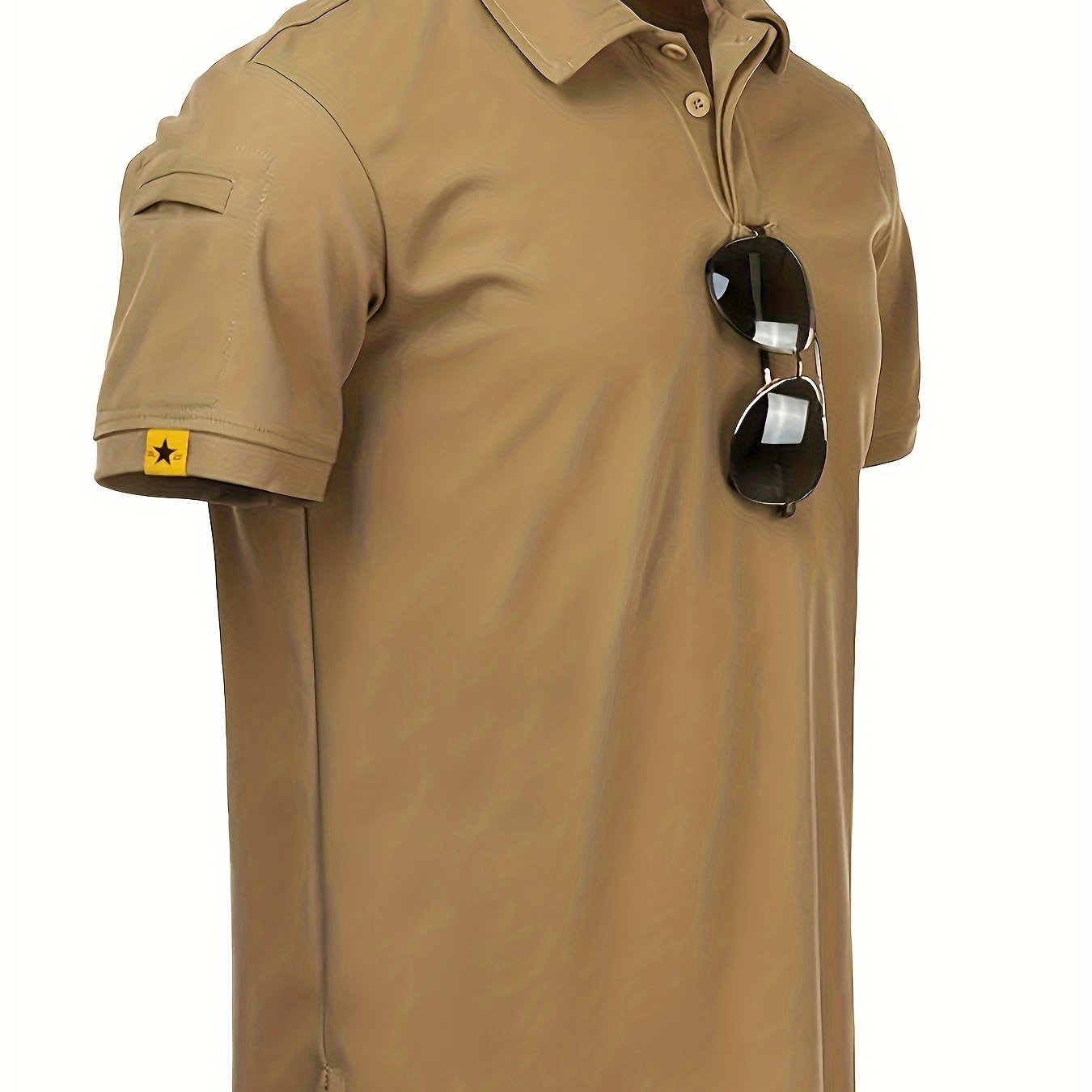 Men's Tactical Shirt for Summer Outdoor Activities such as Hiking, Fishing, and Camping