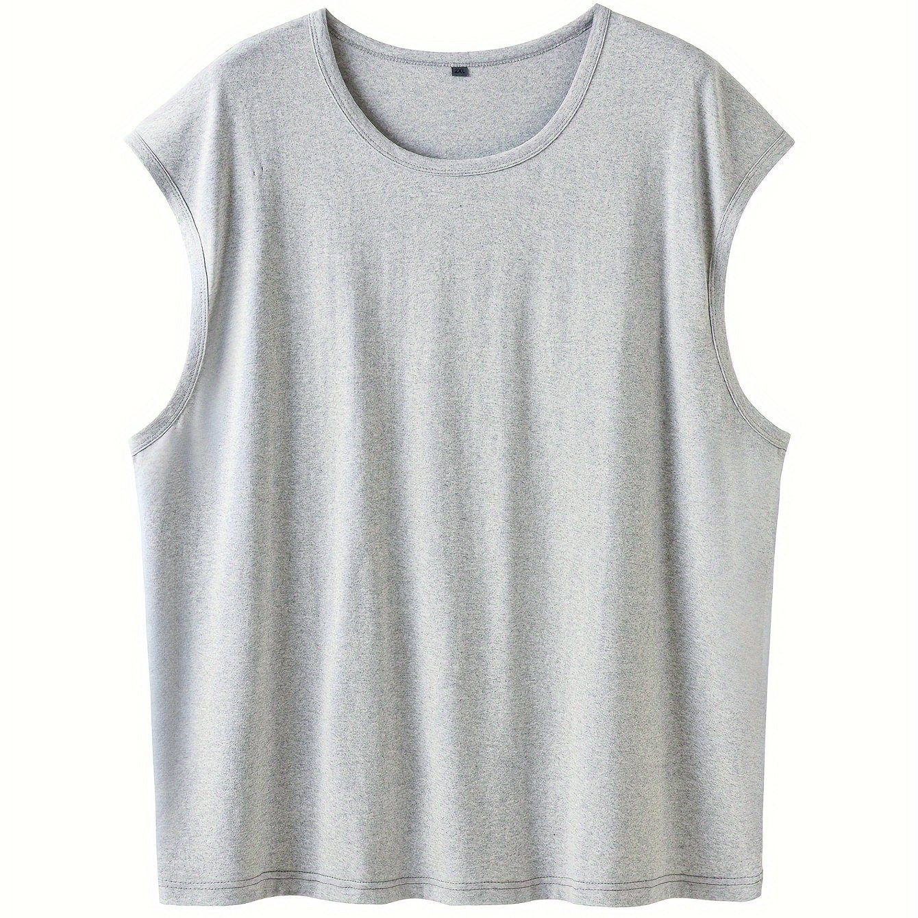 Cotton sports tank top for plus size men.