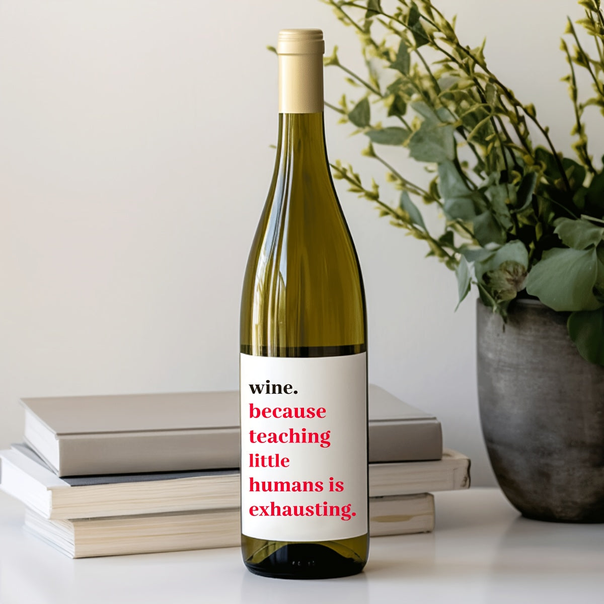 2-piece Teacher Appreciation Wine Label Set - Ideal Christmas gift for teachers