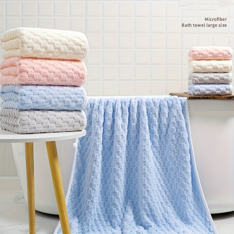 Soft and absorbent microfiber bath towel set made of 300GSM polyester. Quick-dry and suitable for spa, gym, travel, and daily use. Hygroscopic bath linen set.