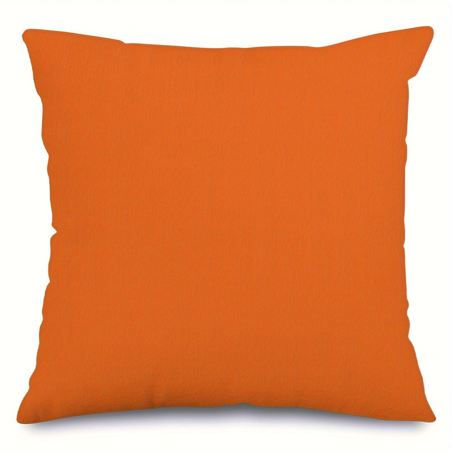 Modern Orange Throw Pillow Cover, Zippered Polyester Square Case - Easy to Clean, Suitable for Couch, Bedroom, Patio, Different Room Styles - Single Sided, Insert Not Included (1 Piece, Available in Multiple Sizes)