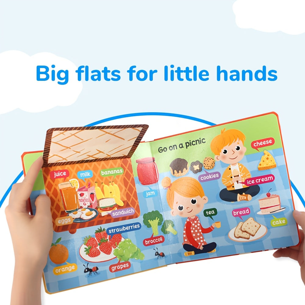 Interactive page-flipping in 'Finding The First Word' makes it a engaging early education book for toddlers aged 1-3 in home and preschool settings.