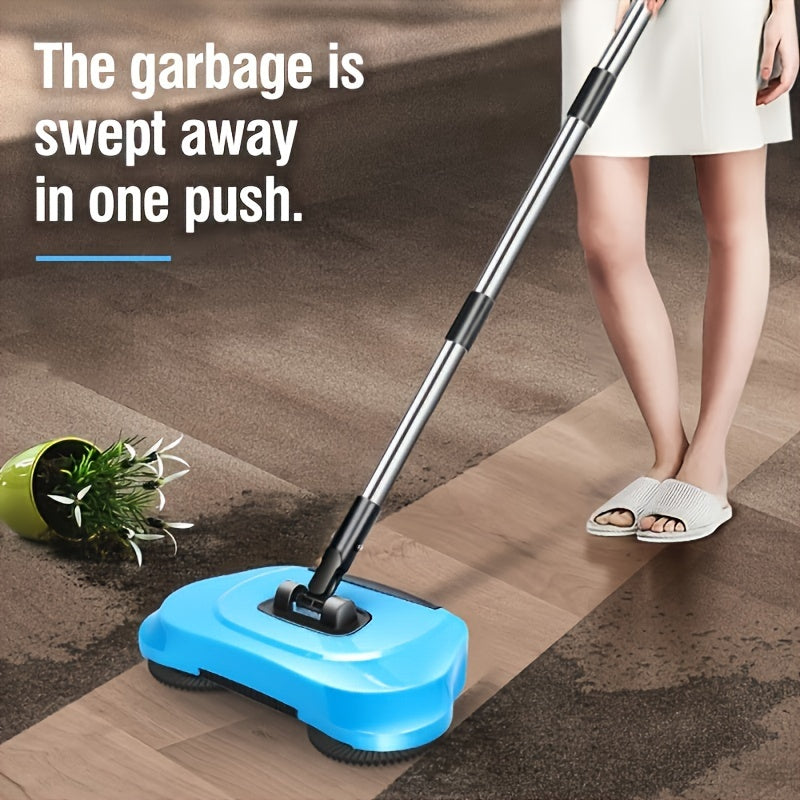 Effortlessly Clean Hardwood & Tile with Our 3-in-1 Multifunctional Hand Push Sweeper & Vacuum - Removes Garbage, Pet Hair & Dust without the Need for Batteries! Ideal for Bedroom, Kitchen, Living Room - Perfect Holiday Gift for Christmas or Thanksgiving.