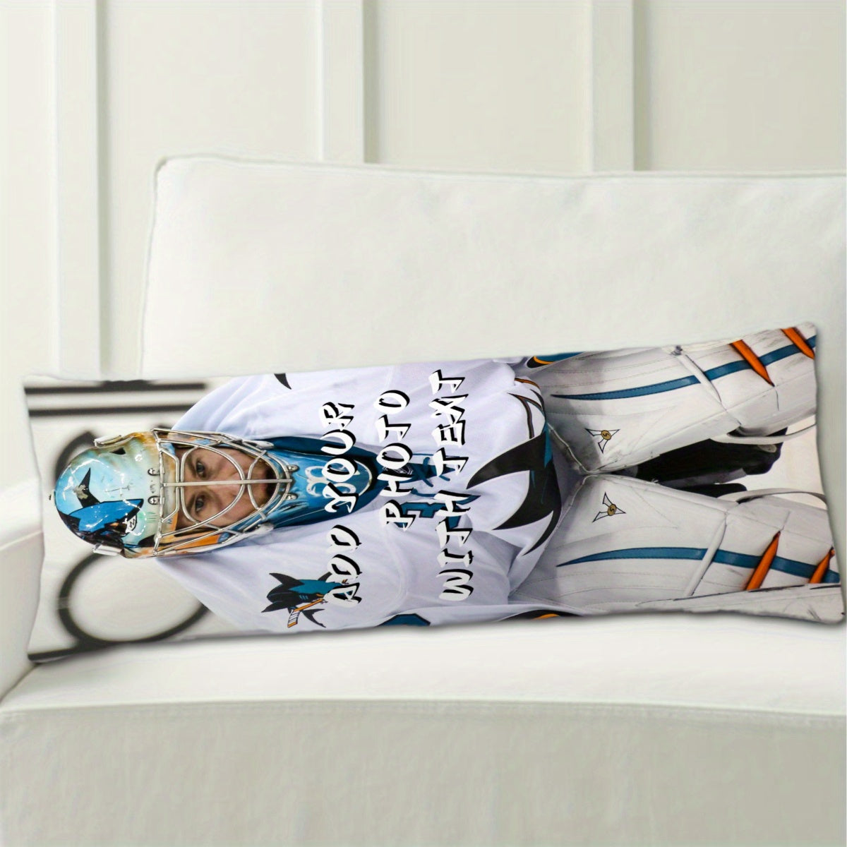 Get a personalized Custom Long Body Pillow Cover featuring any photo, made from soft short plush with a dual-sided print. This makes a perfect Christmas gift, measuring 50.8x137.16 cm and does not come with a pillow core.