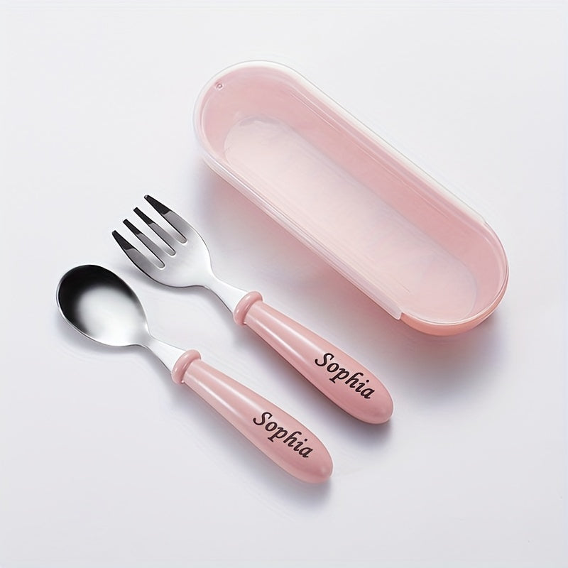 Make mealtime extra special with our customized children's tableware spoon and fork storage box set! Personalize it with any name for a unique touch. This set makes a perfect Easter gift for the little ones in your life.