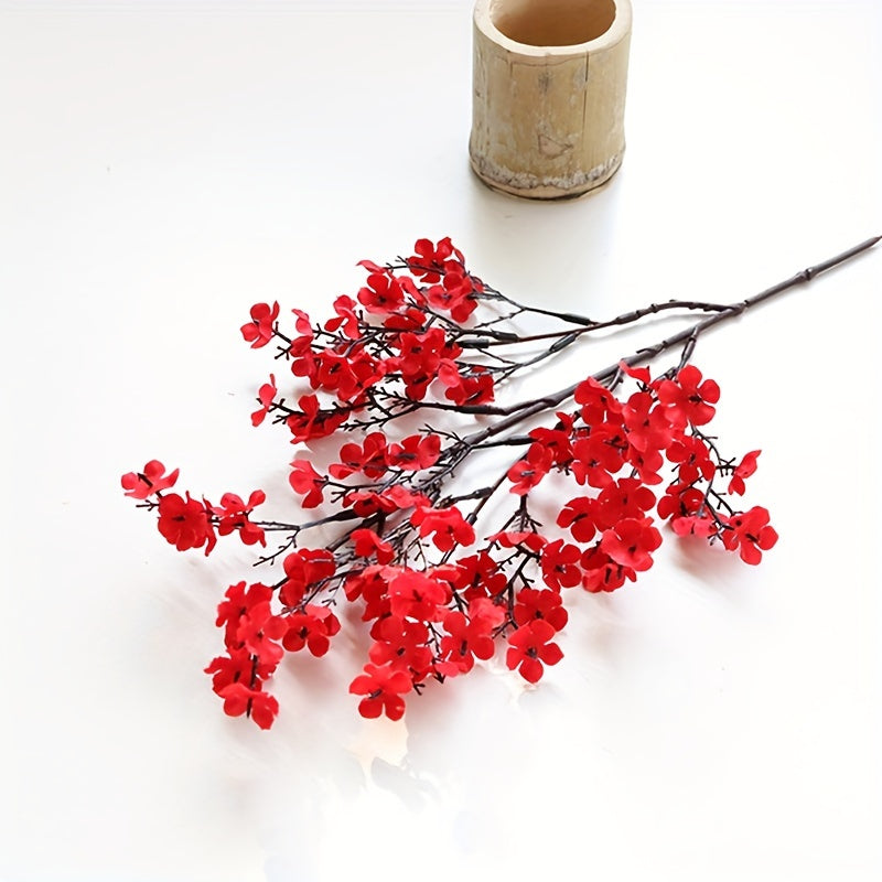 Artificial cherry blossom branches for vase, versatile décor for all seasons and occasions, no container included.