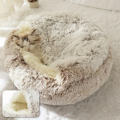 Soft, warm, and comfortable cat bed with modern design, suitable for all seasons, perfect for cats and small pets.