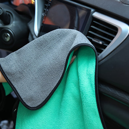 Thickened car cleaning towel set for interior and exterior maintenance.