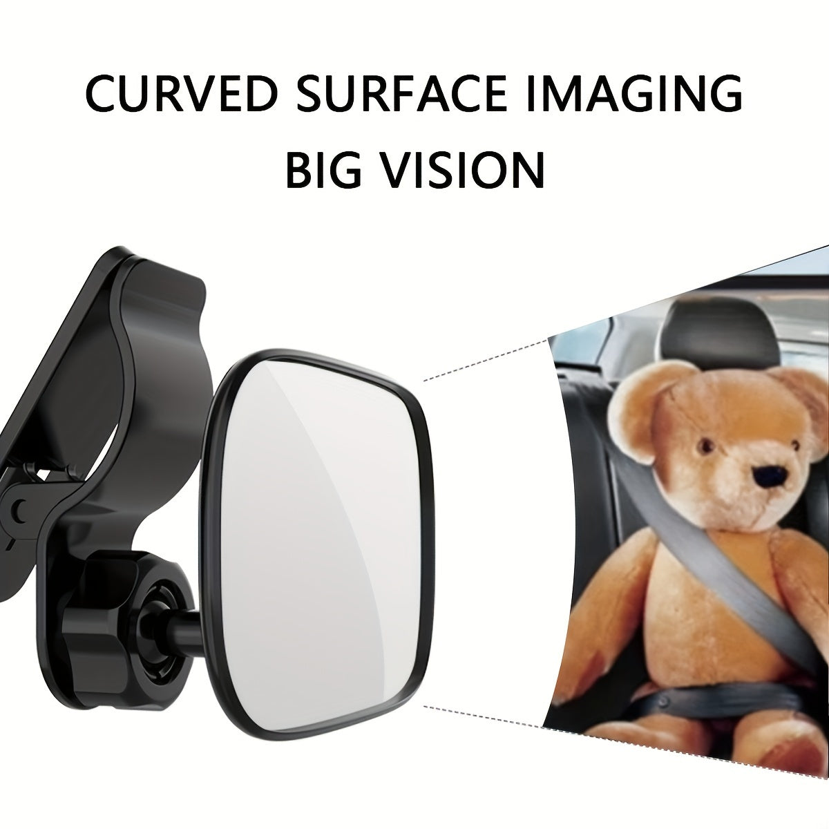 Shatterproof Car Seat Mirror with 360° Adjustable Wide-Angle for Enhanced Youngster Safety and Travel