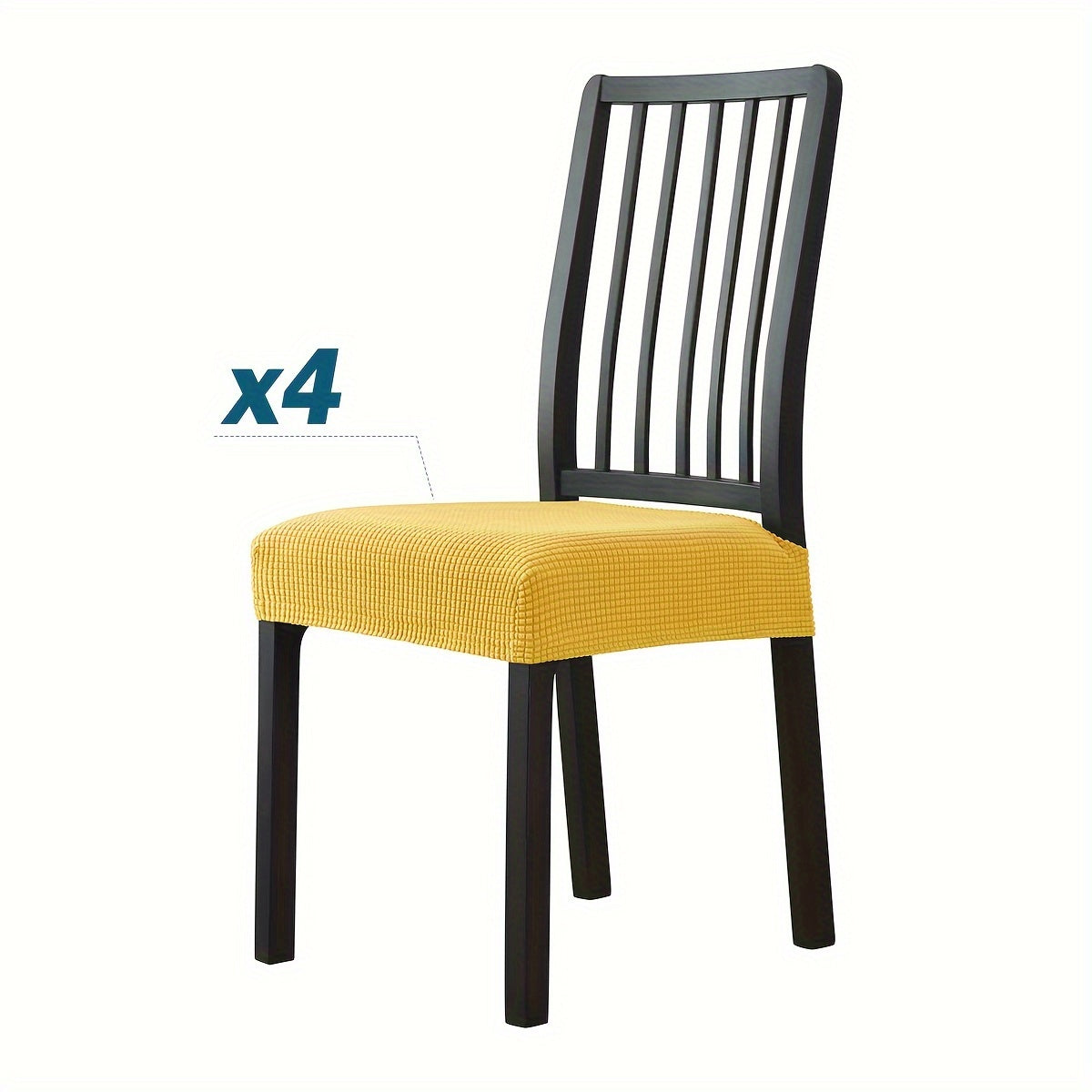 Stretchable dining chair covers made from a blend of elastic spandex and polyester, machine washable with contemporary design. Fits most chairs (42/66cm width) for chair protection. Ideal for modern home decor.