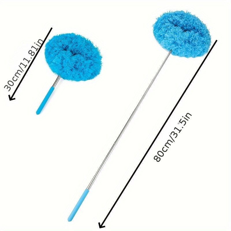 Extendable Metal Handle Feather Duster, Versatile Dusting Brush for Ceiling Fans, Walls, Cars, Living Rooms, Bedrooms, and Patios - No Batteries Needed!