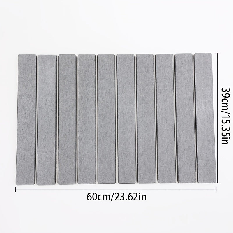 Large Diatom Mud Folding Table Mat - Absorbs Moisture, Non-Slip, Quick-Drying, Foldable and Portable with a Simple and Modern Design - Ideal for Home and Outdoor Use as a Shower Rug