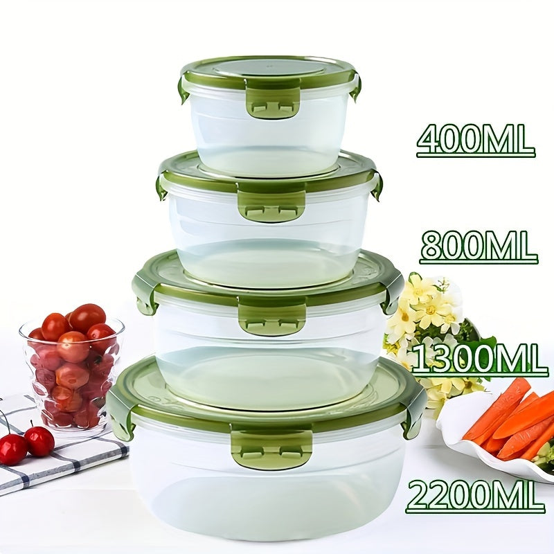 Organize Your Kitchen with Stackable Storage Containers - Convenient Leakproof Design for Fridge and Microwave Use. Keep Fruits and Vegetables Fresh at Home or in the Office