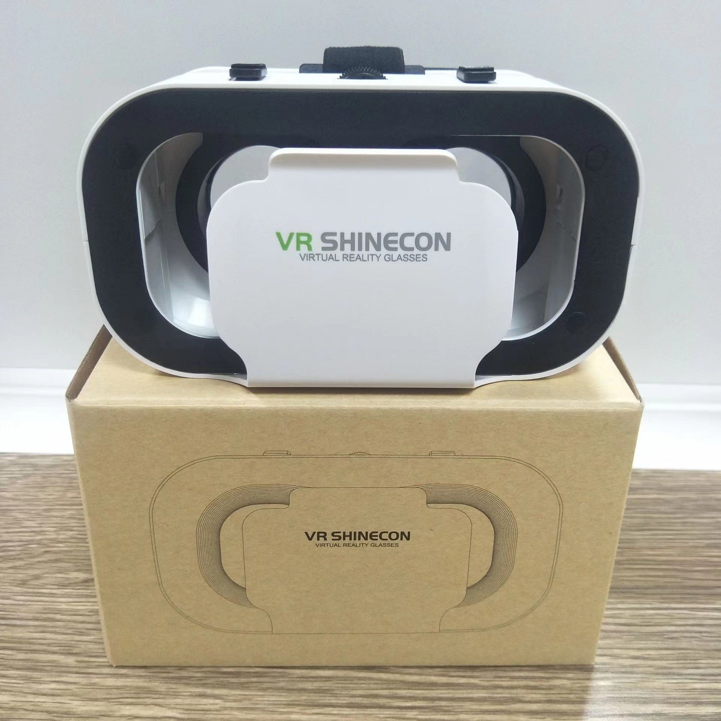 1pc Shinecon 3D VR Glasses for smartphones, non-wireless virtual reality headset with viewer function, no battery needed.