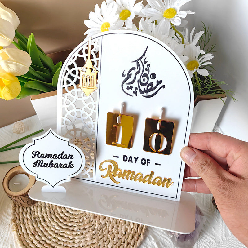 2025 Eid Mubarak acrylic calendar for Ramadan countdown and home decoration