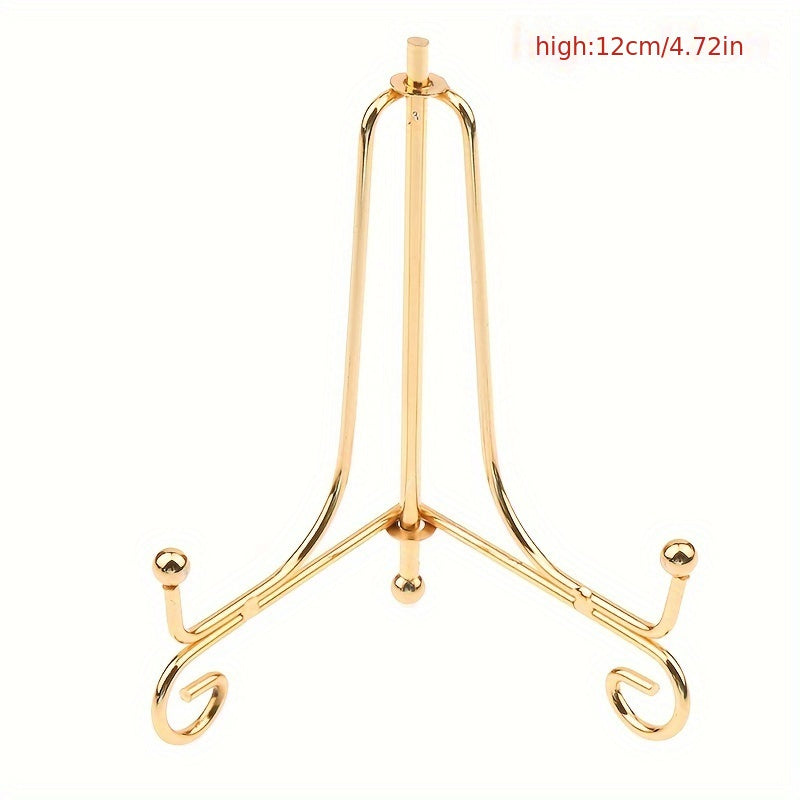 Stylish Gold Iron Display Stand for Various Decor Items | Easy to Assemble, Ideal for Home and Office Shelving