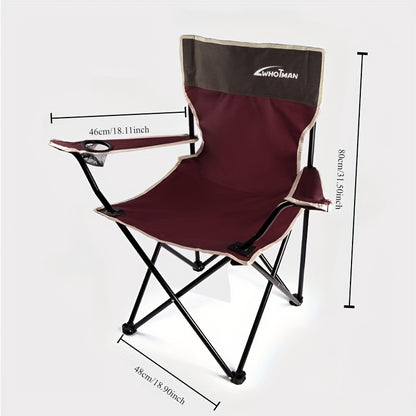 Oxford Folding Chair, portable picnic armchair for outdoor leisure.