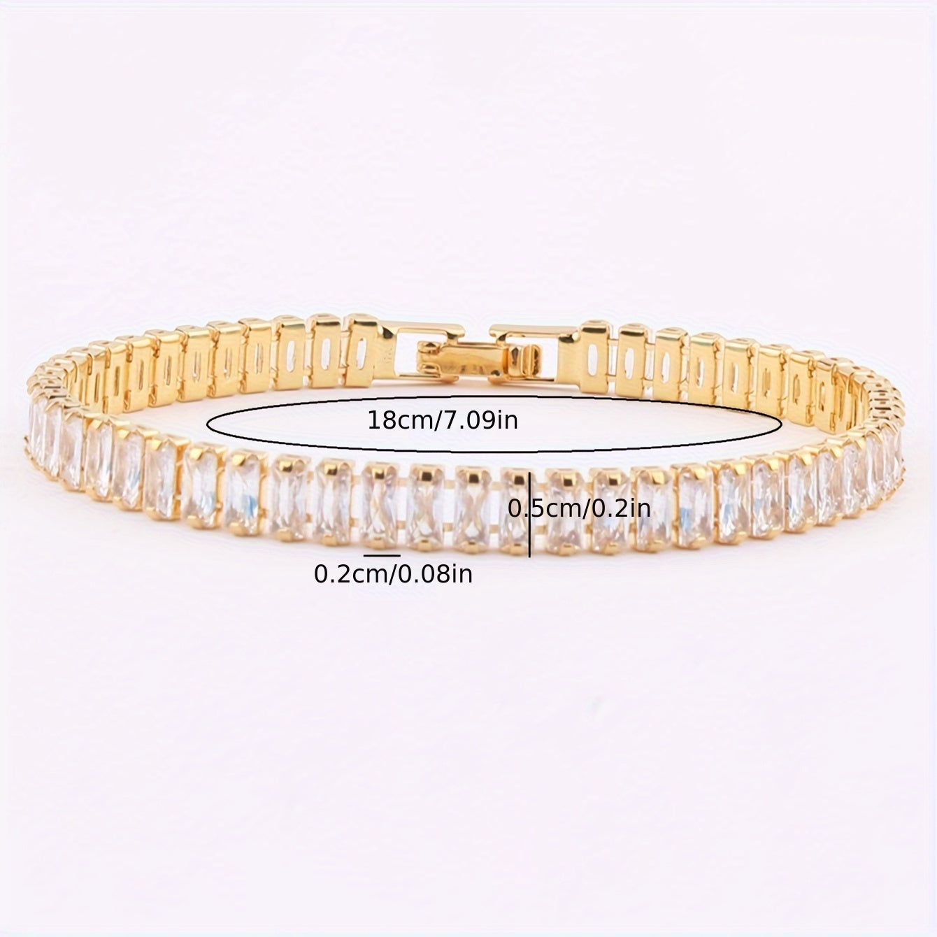 Elegant Women's Bracelet Decorated by Hand with Colorful Synthetic Zirconia, Copper and Golden Plating