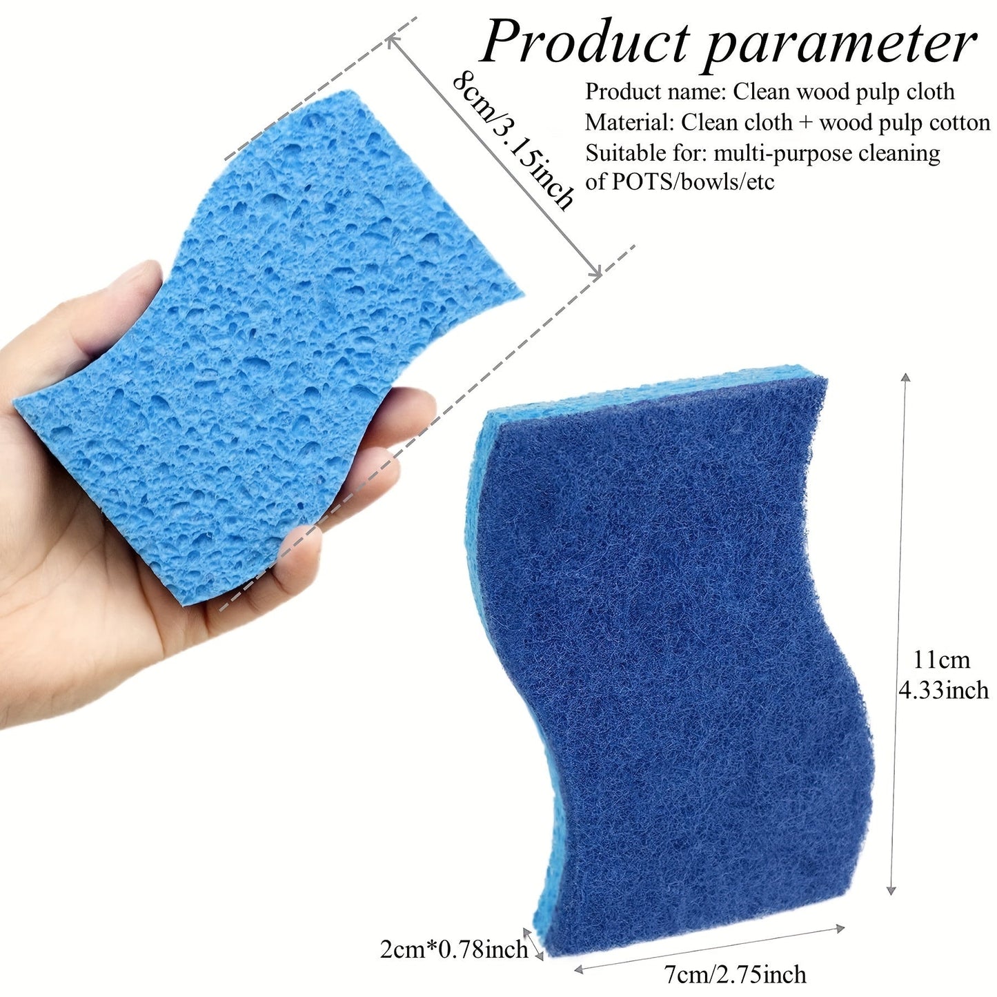 Multipack of 4, 6, or 12 Zero Scratch Scrubbing Sponges - Perfect for Washing Dishes, Cleaning Kitchen and Bathroom Surfaces. Safe for Non-Stick Cookware, Multi-Purpose Household Cleaning Pads. Double-Sided Design for Maximum Absorbency and Scratch-Free