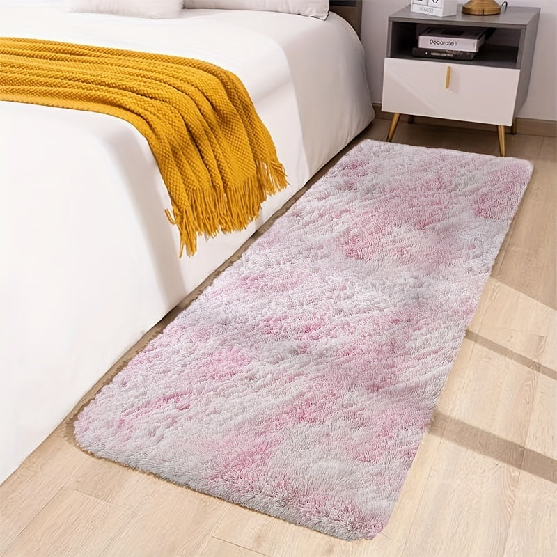 1 piece of Tie-dye Area Rug, a Dry Cleaning Floor Mat, Fluffy Indoor Decorative Carpet, Lovely and Warm Rug, perfect for Bedroom and Living Room as well as a Leisure Area Bedside Accessory.