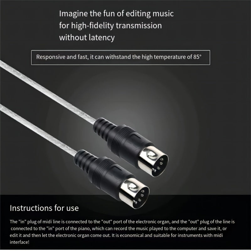 USB2.0 MIDI Editing Cable for electronic pianos