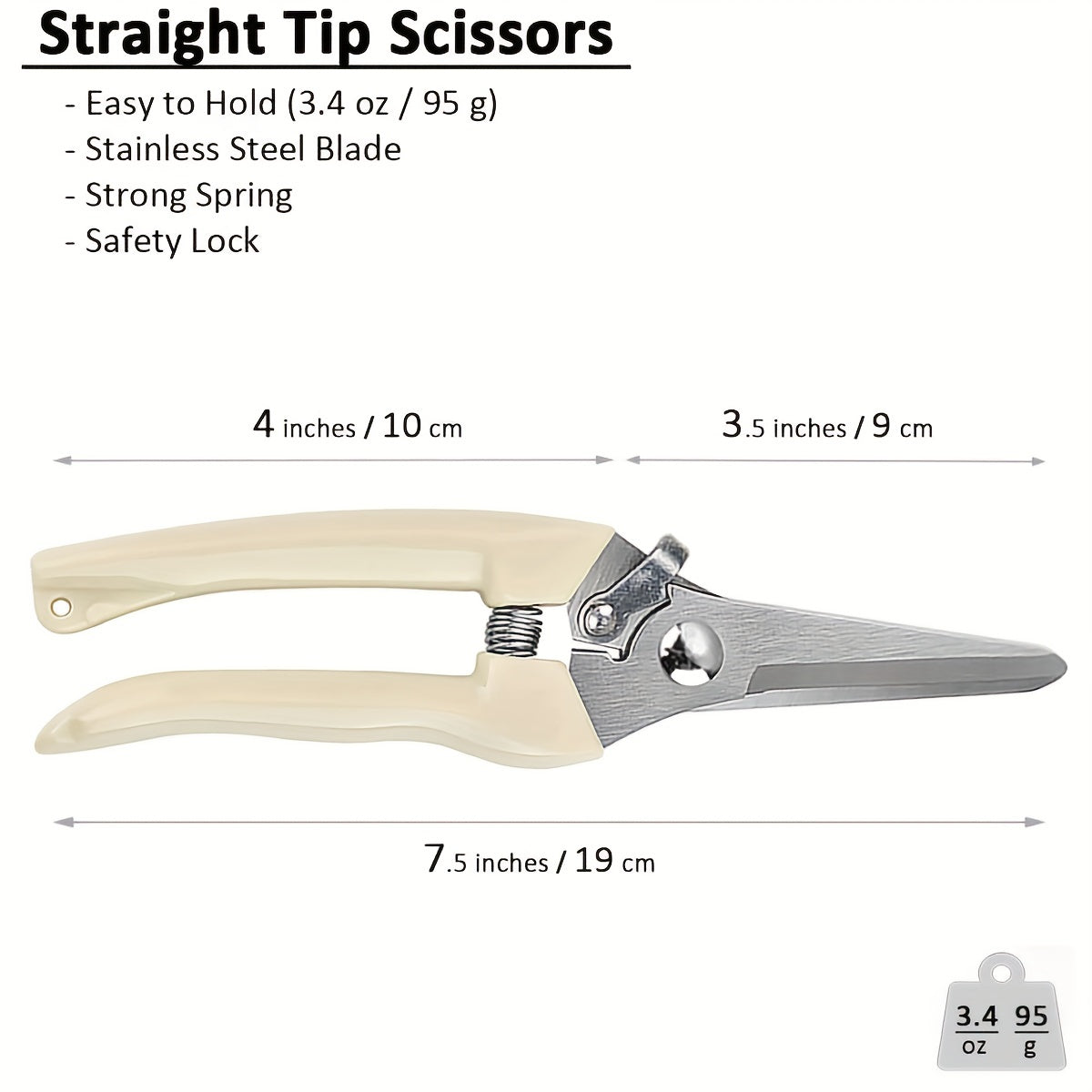 Set of garden pruning shears with sharp blades for cutting flowers, trimming plants, bonsai, and picking fruits.