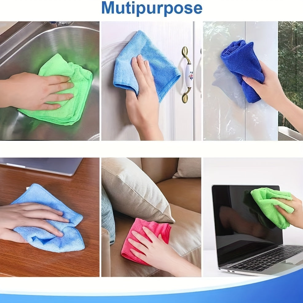 Get your hands on a pack of 50 reusable microfiber cleaning cloths. These ultra-fine cloths are perfect for household, kitchen, and car use. They are available in packs of 20, 10, 5, or 2 and come in a mixed pack of 5 random colors such as green, blue