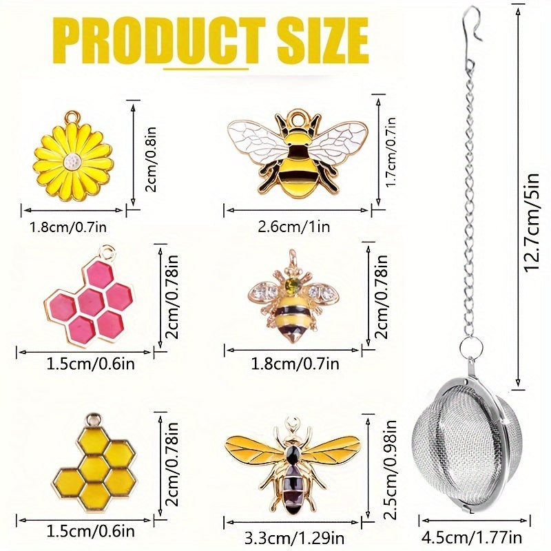 Gift your loved ones with a set of two stainless steel tea strainers adorned with charming honeybee and beehive designs. These durable infusers come with hanging chains and are perfect for brewing loose leaf tea. Ideal for Christmas, Thanksgiving