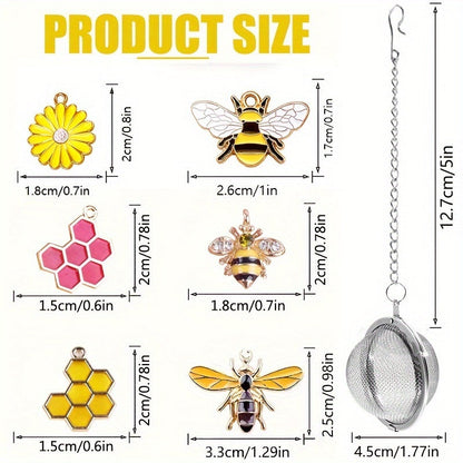 Gift your loved ones with a set of two stainless steel tea strainers adorned with charming honeybee and beehive designs. These durable infusers come with hanging chains and are perfect for brewing loose leaf tea. Ideal for Christmas, Thanksgiving