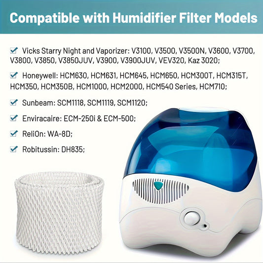 Vicks, Kaz, Honeywell va Sunbeam humidifierlari bilan mos keladigan 4 dona va 2 dona WF2 humidifier filtrlari.