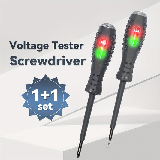 2 Electrician Screwdriver with Magnetic Suction Head, Colorful Light, and Multiple Functions