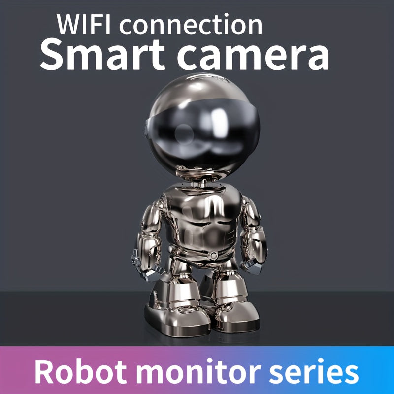 Get the Teruhal Robot WiFi IP Camera for indoor use. This dome camera features auto body tracking, night vision, and mobile remote control for added security in your home. Monitor your surroundings with this CCTV camera, powered by USB. TF card not