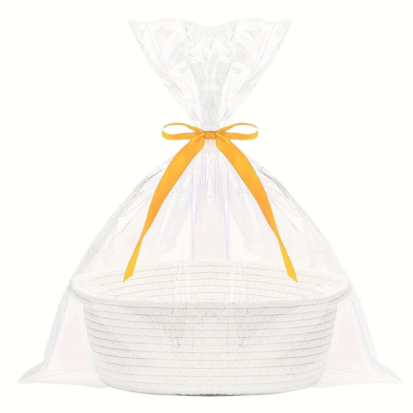 Personalized embroidered gift basket with handles, ideal for organizing collectibles, pet beds, and more. Measures 30.48 cm X 20.32 cm X 12.7 cm.