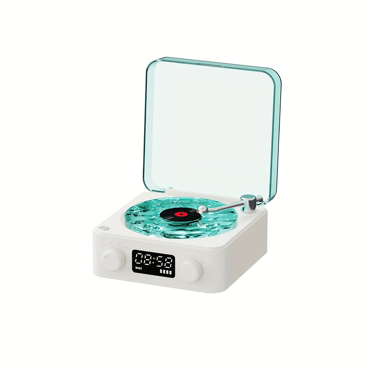 Waves Vinyl Record Player with Wireless Speaker and Ocean Wave Lights - Ideal Gift for Music Enthusiasts